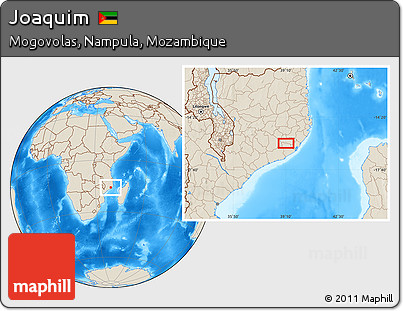 Shaded Relief Location Map of Joaquim
