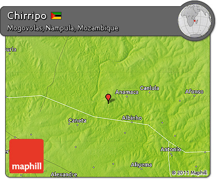 Physical Map of Chirripo