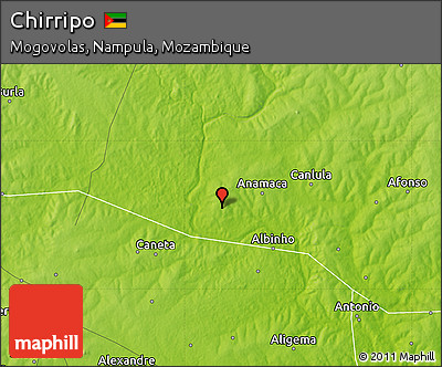 Physical Map of Chirripo
