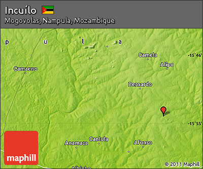 Physical Map of Incuílo