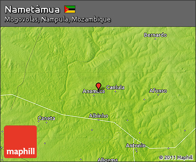 Physical Map of Nametâmua
