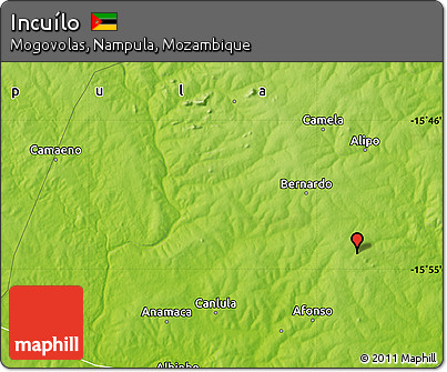 Physical Map of Incuílo