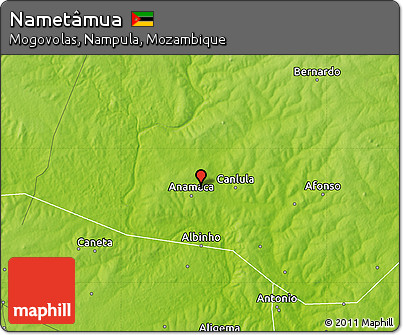 Physical Map of Nametâmua