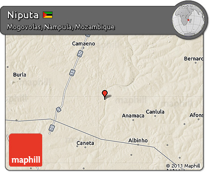 Shaded Relief Map of Niputa
