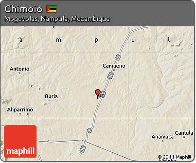 Shaded Relief Map of Chimoio