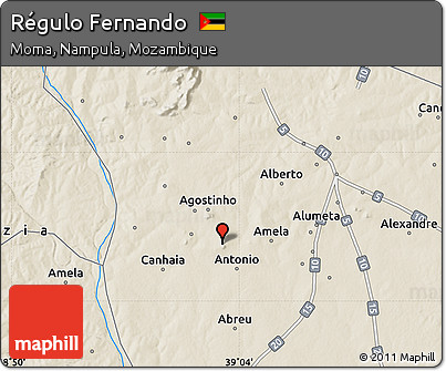 Shaded Relief Map of Régulo Fernando