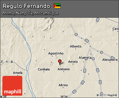 Shaded Relief Map of Régulo Fernando