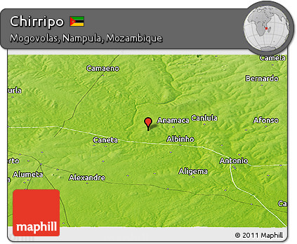 Physical Panoramic Map of Chirripo