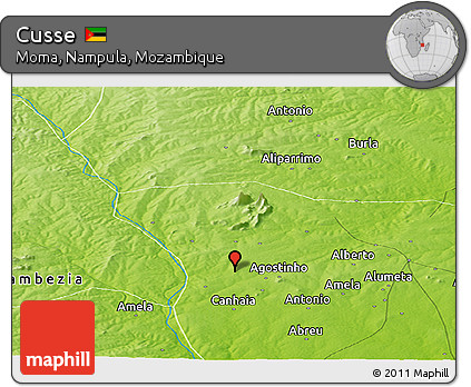 Physical Panoramic Map of Cusse