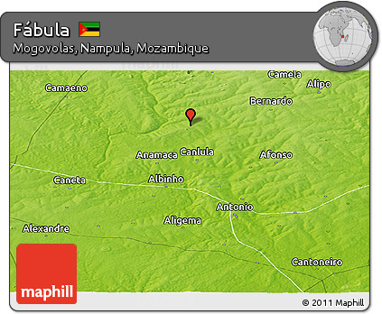 Physical Panoramic Map of Fábula