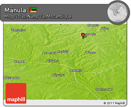 Physical Panoramic Map of Mànula