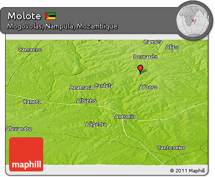 Physical Panoramic Map of Molote