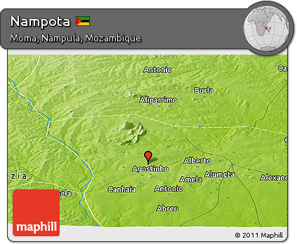 Physical Panoramic Map of Nampota