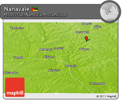 Physical Panoramic Map of Nanavale