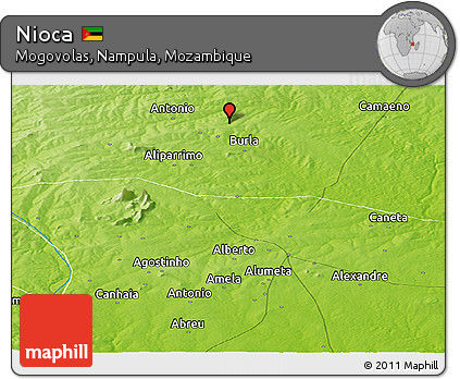 Physical Panoramic Map of Nioca