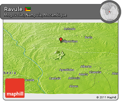 Physical Panoramic Map of Ravule