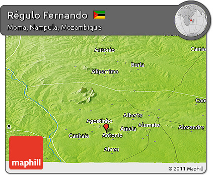 Physical Panoramic Map of Régulo Fernando