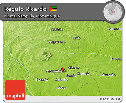 Physical Panoramic Map of Régulo Ricardo