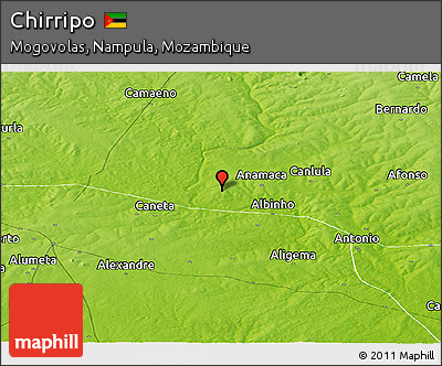 Physical Panoramic Map of Chirripo