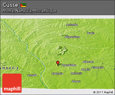 Physical Panoramic Map of Cusse