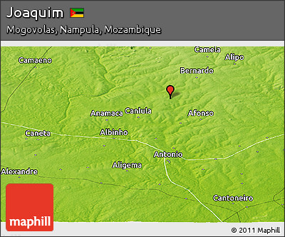 Physical Panoramic Map of Joaquim