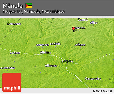 Physical Panoramic Map of Mànula