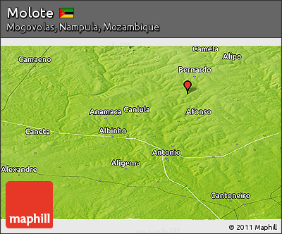 Physical Panoramic Map of Molote