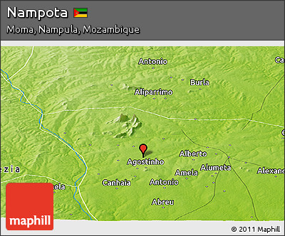 Physical Panoramic Map of Nampota
