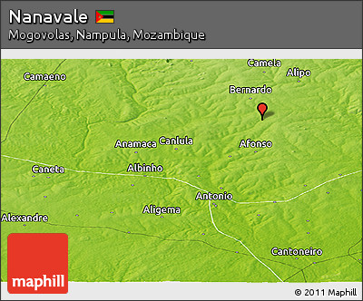 Physical Panoramic Map of Nanavale