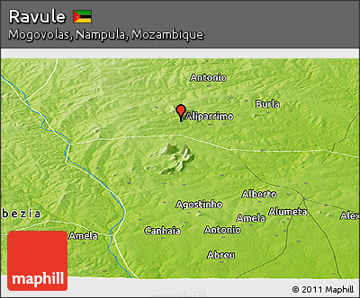 Physical Panoramic Map of Ravule