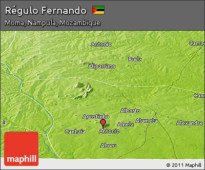 Physical Panoramic Map of Régulo Fernando