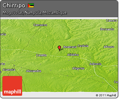 Physical Panoramic Map of Chirripo