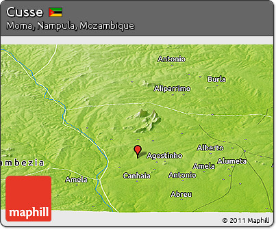 Physical Panoramic Map of Cusse