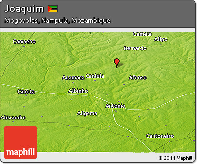 Physical Panoramic Map of Joaquim