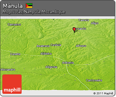 Physical Panoramic Map of Mànula