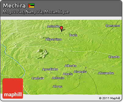 Physical Panoramic Map of Mechira
