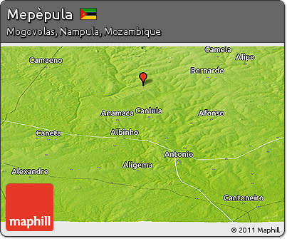 Physical Panoramic Map of Mepèpula