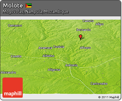 Physical Panoramic Map of Molote