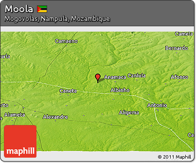 Physical Panoramic Map of Moola