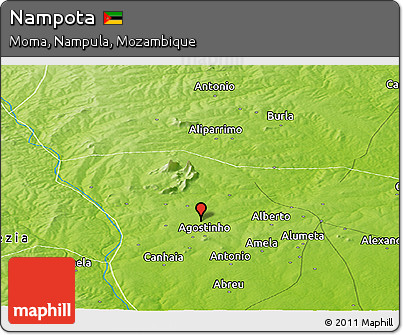 Physical Panoramic Map of Nampota