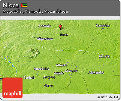 Physical Panoramic Map of Nioca