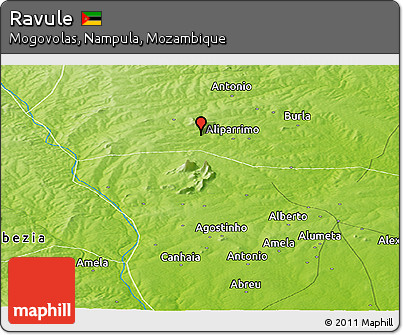Physical Panoramic Map of Ravule