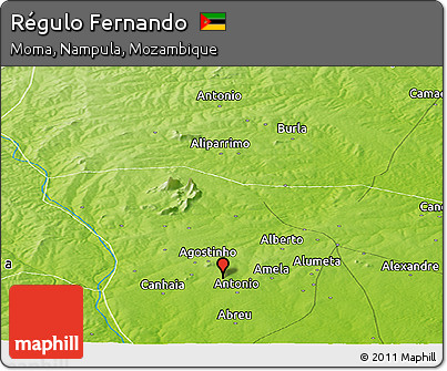 Physical Panoramic Map of Régulo Fernando