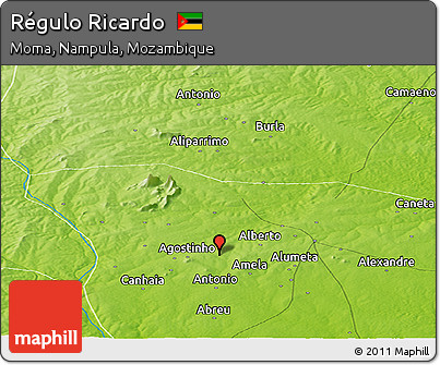 Physical Panoramic Map of Régulo Ricardo