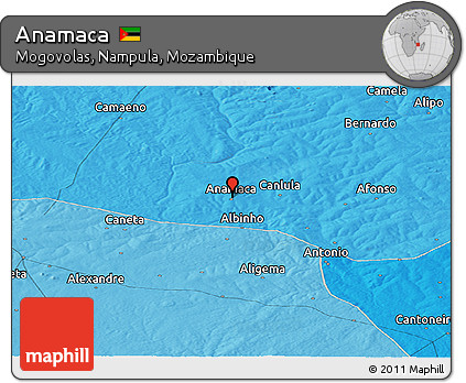 Political Panoramic Map of Anamaca