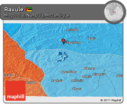 Political Panoramic Map of Ravule