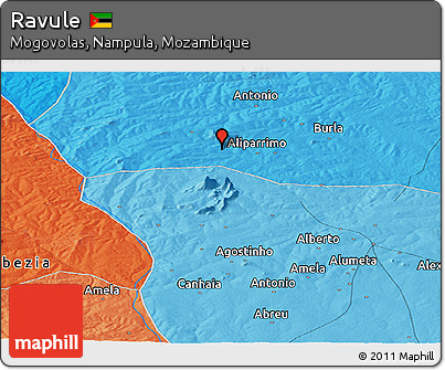 Political Panoramic Map of Ravule