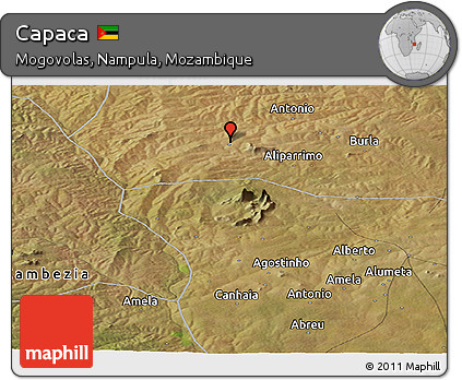 Satellite Panoramic Map of Capaca