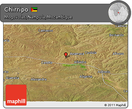 Satellite Panoramic Map of Chirripo