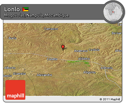 Satellite Panoramic Map of Lonlo